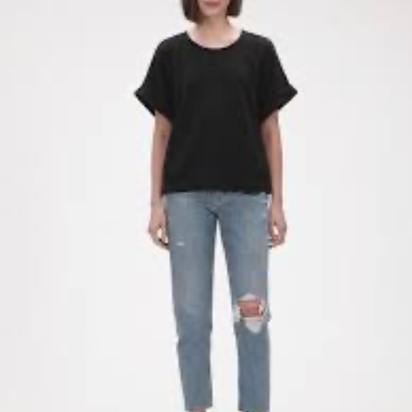 GAP True Black Gauzy Tee Short Sleeve Round Neck Size S - Picture 1 of 11